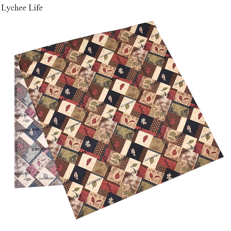 Lychee Life японский стиль половина метра джинсовая ткань с принтом для одежды