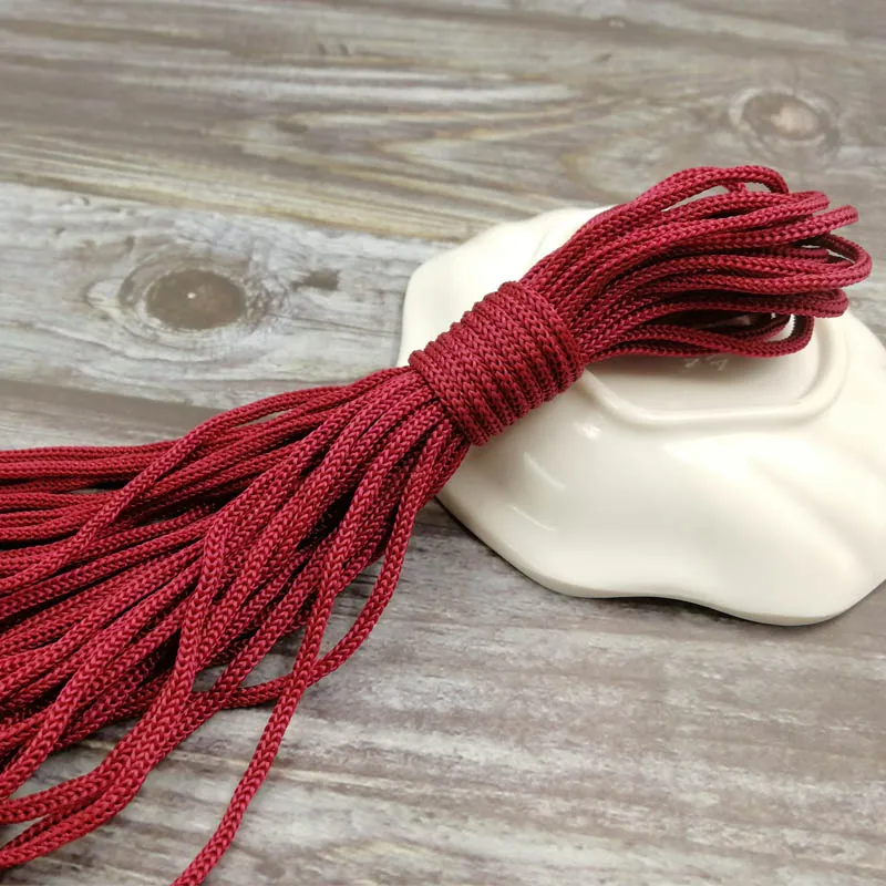 Wine Red 100 футов(30 м) диа. 3 мм браслет из Паракорда, шнур для кемпинга, веревка для одежды, шнур для выживания, парашют - Цвет: Wine Red