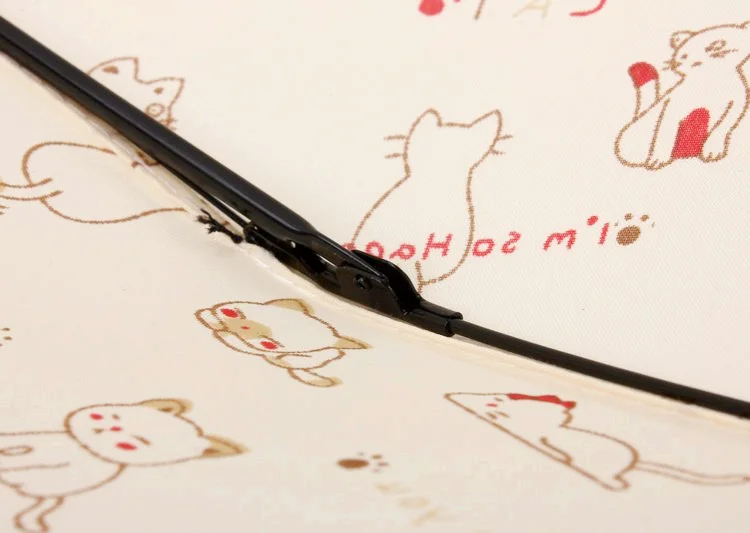 Мультяшный белый дождевой Зонт кошачий Паттен три складной Зонтик для женщин