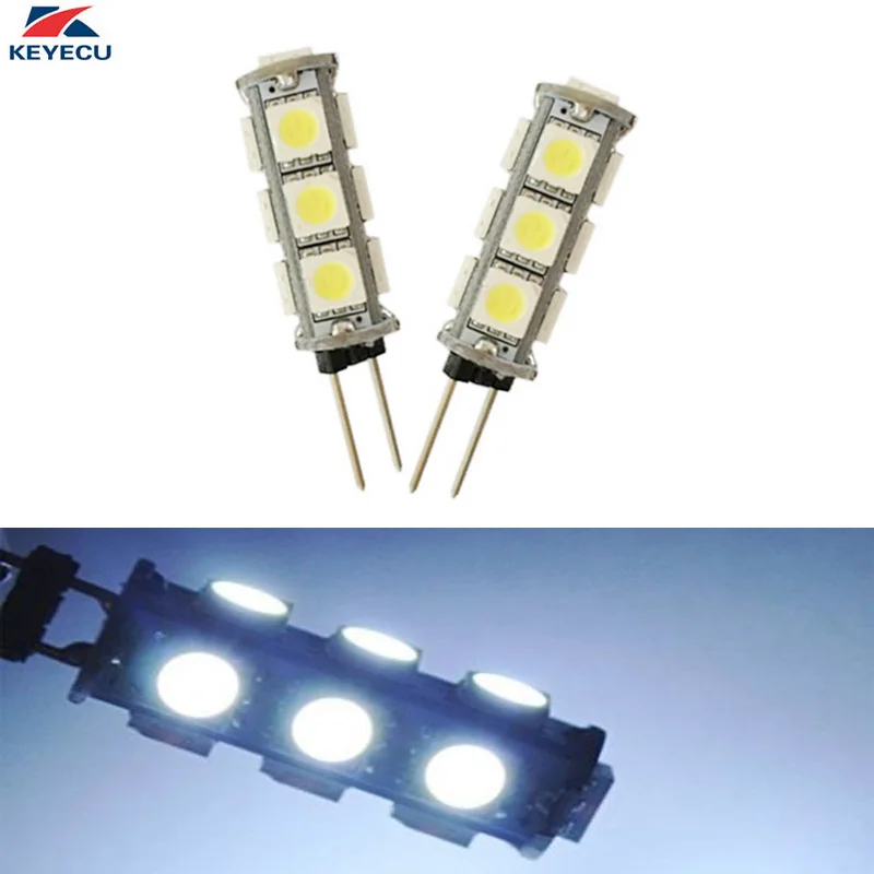 KEYECU 2X12 В белый G4 13SMD 5050 двухконтактный светодиодный светильник для домов на