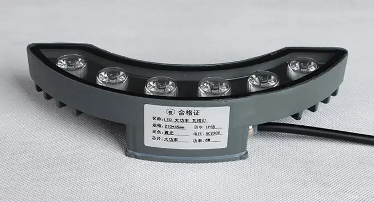 Лидер продаж светодиодная гофрированная лампа для плитки 6 Вт полумесяц свет