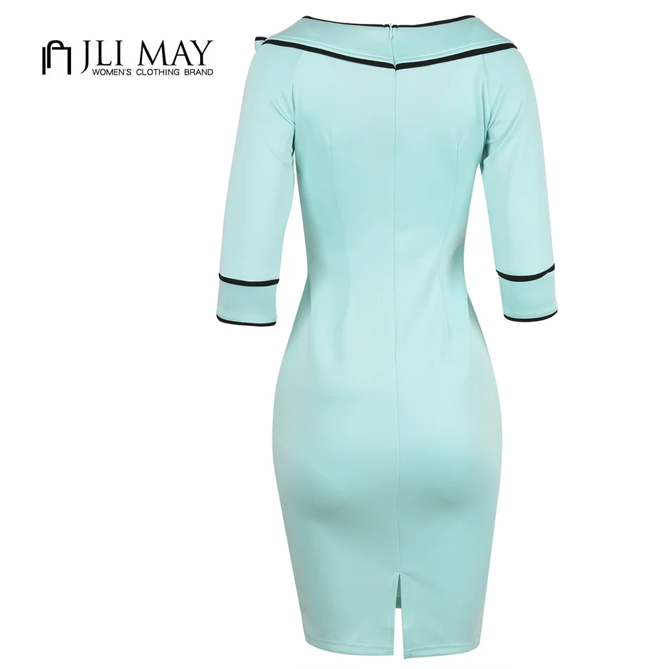JLI MAY сексуальное офисное облегающее платье миди женское с вырезом лодочкой и