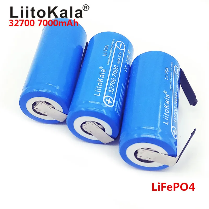 LiitoKala LiFePO4 35A 55A Новая батарея с непрерывной разгрузкой 3 2 в 32700 7000 мАч высокая
