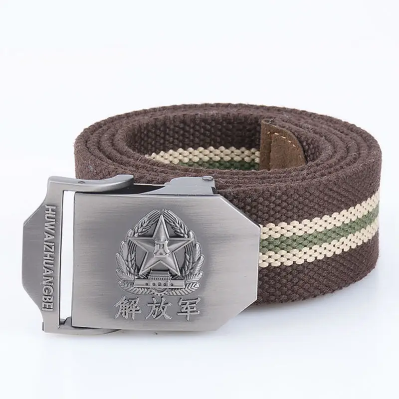 Горячие Мужчины Холст Открытый Ремень Военная Техника Западной Мужские Ремни