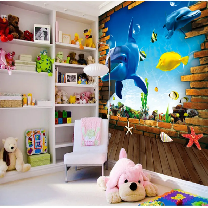 Росписи 3d трехмерная личность росписи КТВ обои детская для гостиной|wallpapers for living