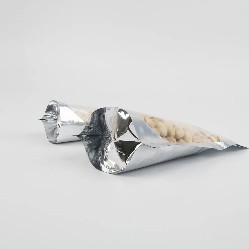 Прозрачная/Серебристая самозакрывающаяся фольга на молнии розничная упаковка