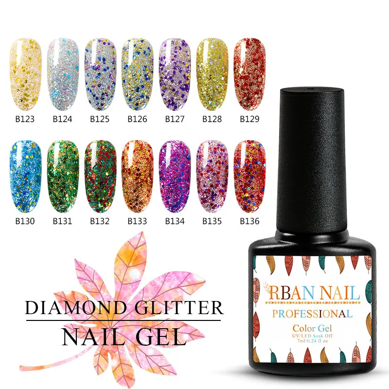 Гель лак для ногтей с блестками 7 мл|Гель ногтей| |