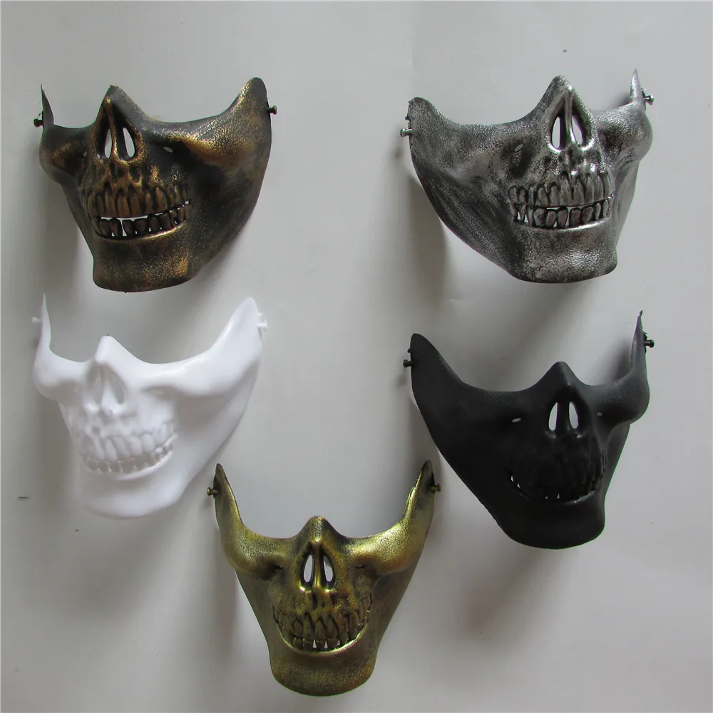 Фото 5 видов стилей выберите череп Хэллоуин маска челюсть ужас Полулицо пошива
