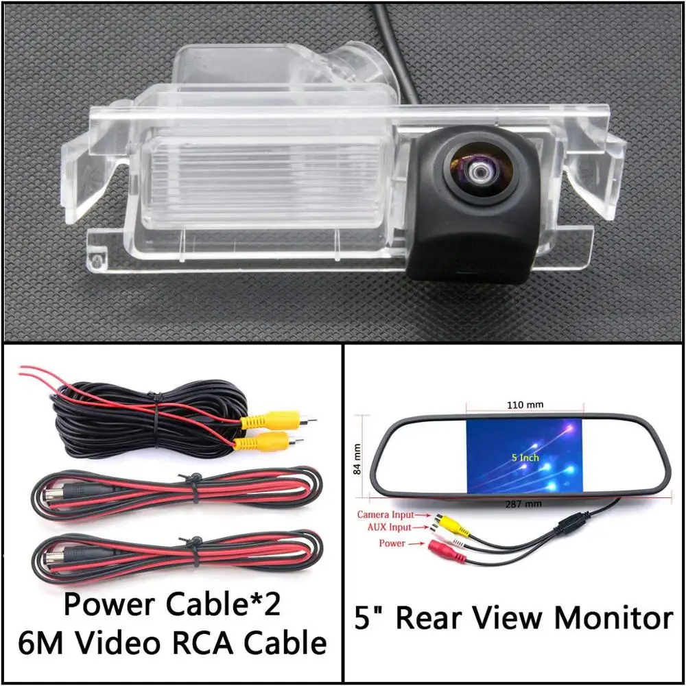 Cam N 5 inch Mirror 175 градусов HD камера заднего вида для kia ceed 2 JD Hatch 3d 5d K2 Rio Sedan хэтчбек hyundai Accent Solaris Verna Accent - Название цвета: Cam N 5 inch Mirror