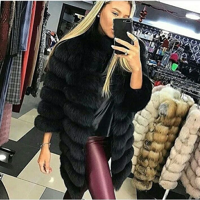 Tatyana Furclub шуба из натурального Лисьего меха куртка зимняя Съемная куртка Роскошная Шуба из лисьего меха Длинная женская зимняя жилетка из лисьего меха