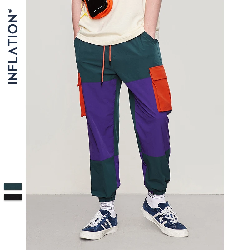 Брюки ветровка INFLATION Streetwear для мужчин осенне зимние брюки в стиле хип хоп с
