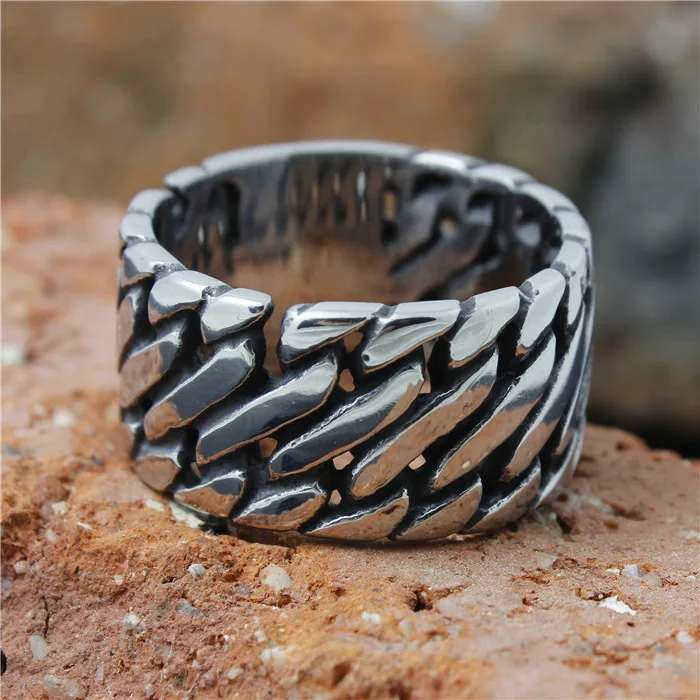 1 шт. заводская цена 316L Нержавеющая сталь панк готика простой дизайн Байкерский