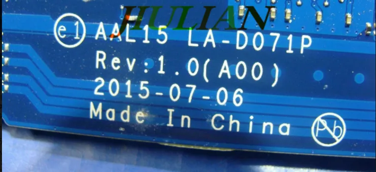 Placa CN-0FV59D 0FV59D для Dell Inspiron 5559 15 6 "W/ i5-6200U 2 3 GHz Материнская плата LA-D071P FV59D Рабочая и