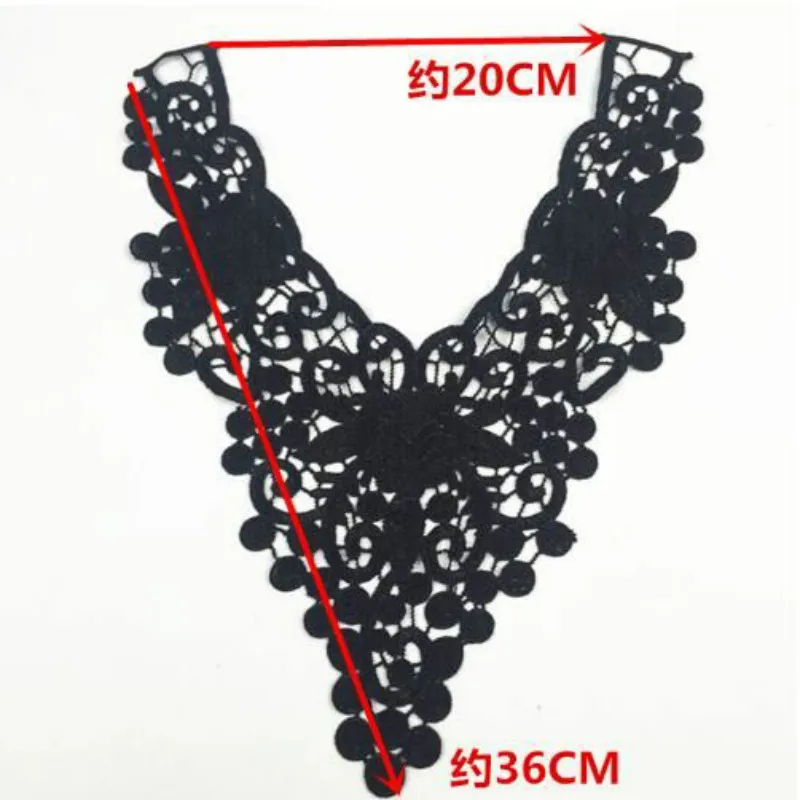 2 шт./лот водорастворимые кружева шеи полиэстер для одежды и украшение |