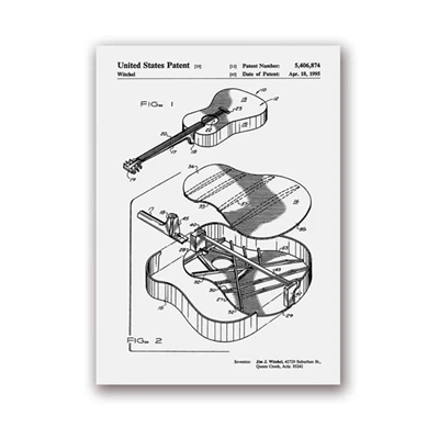 Martin Guitar запатентованный рисунок на холсте, настенная живопись, винтажные плакаты и принты, акустическая гитара, настенные картины, Декор для дома - Цвет: PH2172