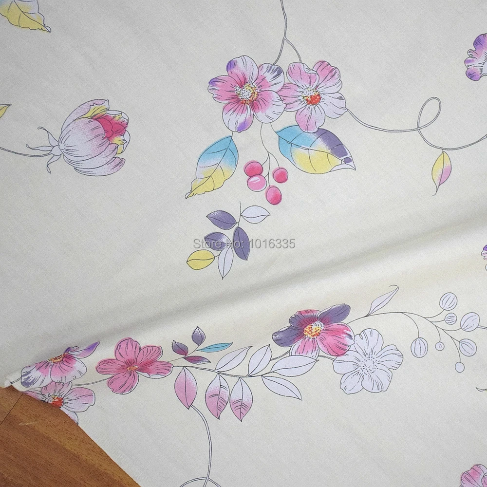 2018 Free shipping 160CM Width Flower Cotton Fabric / Floral Printed telas patchwork fabric | Дом и сад