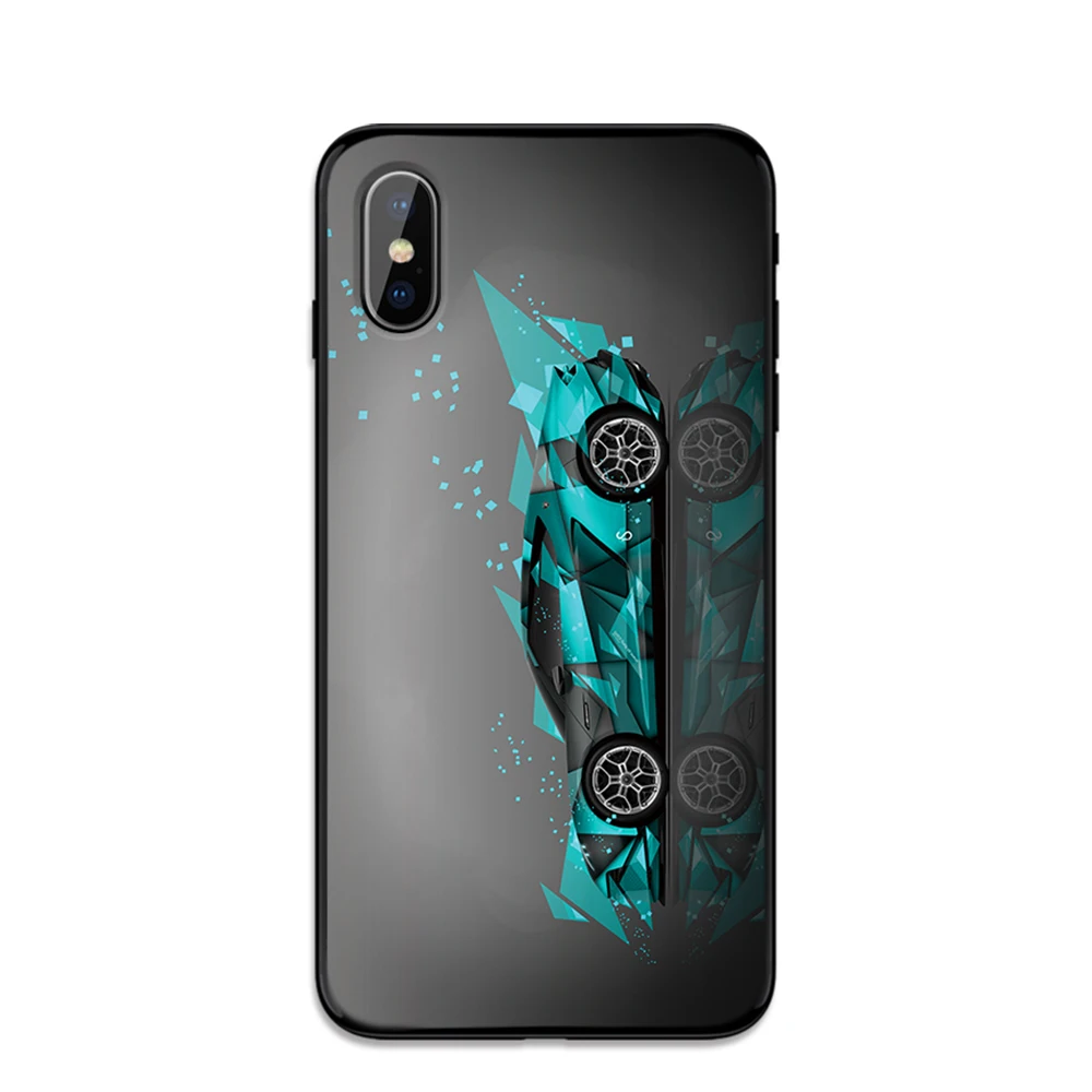 Мягкий чехол из ТПУ с мультяшным автомобилем граффити для Apple iPhone 6 6S 7 8 Plus 5 5S SE X XS
