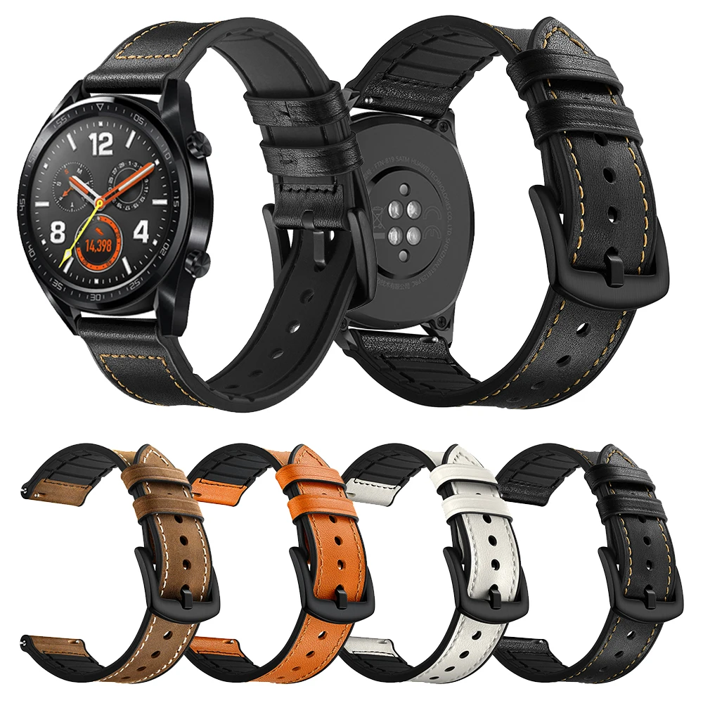 Для HUAWEI WATCH GT кожаный ремешок браслет для HONOR Watch Magic Смарт часы ремешок 22 мм