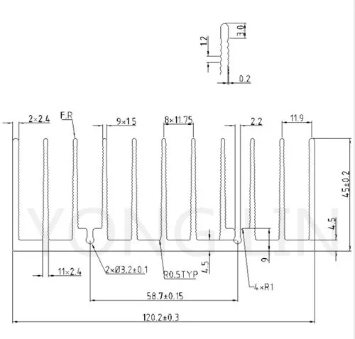 2pcs heatsink 120*45-100MM/Module heatsink/Power electronics dedicated | Fans &amp Cooling