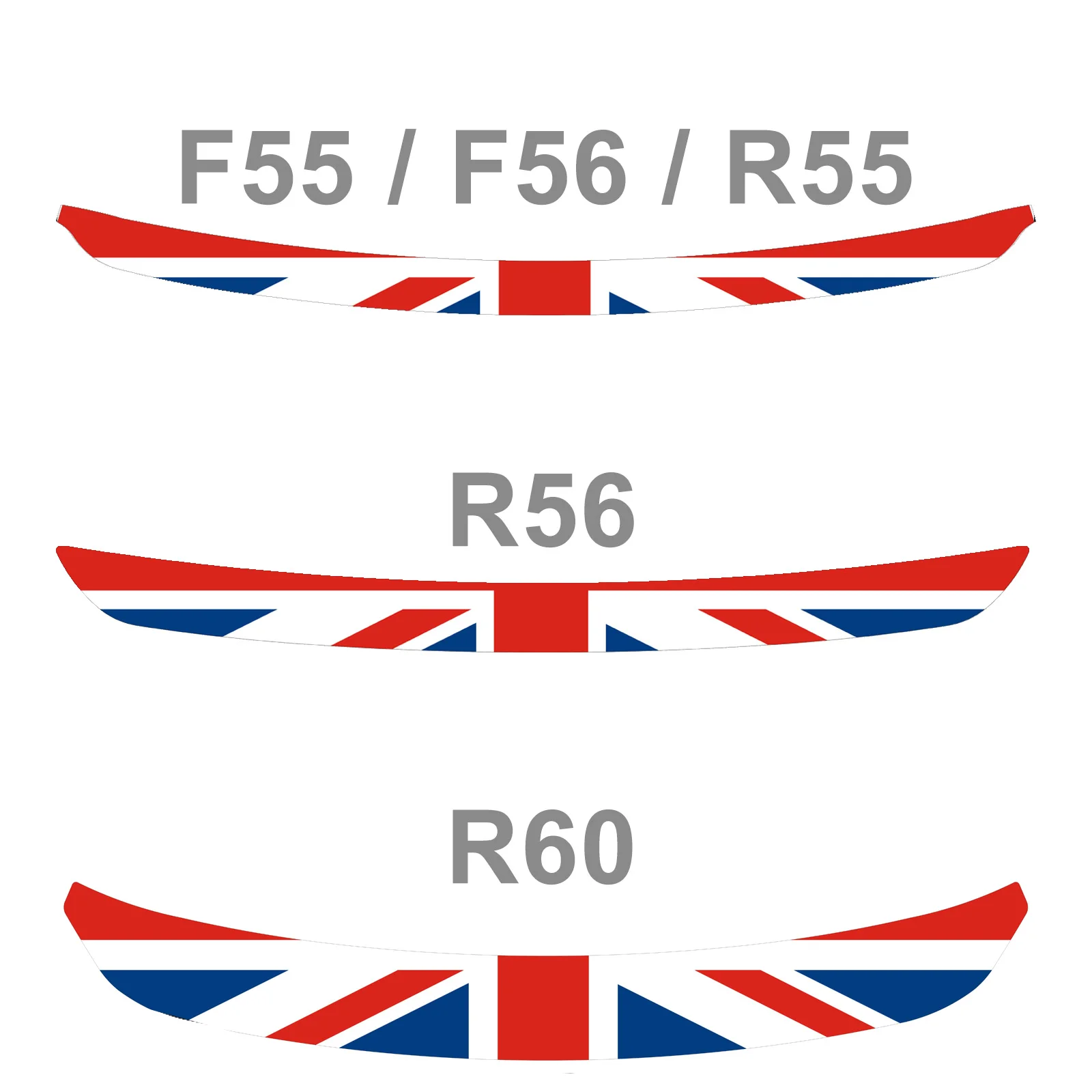 Union Jack Flag Мини-накладка, наклейка на задний бампер, багажник, защита края, защита, наклейки для Mini Cooper, clubman, земляк, R55, R56, R57, R60, F55, F56 - Название цвета: Union Jack Flag