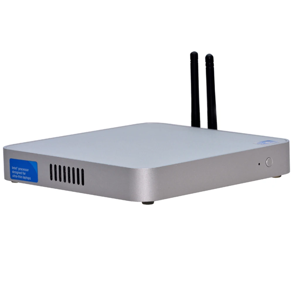 Fanless Mini PC,Intel Celeron 1007U,Windows 10/Ubuntu,Silver,[HUNSN BM08L],(WiFi/VGA/1HDMI/6USB2.0/1LAN/1,2COM Optional