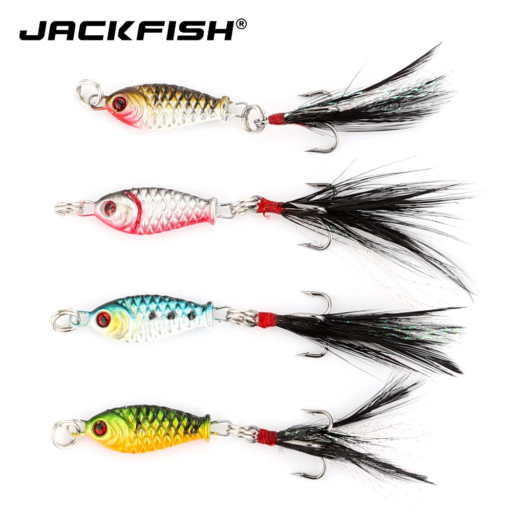 JACKFISH жесткая рыболовная приманка 4 шт./лот свинцовые жесткие приманки с тройным