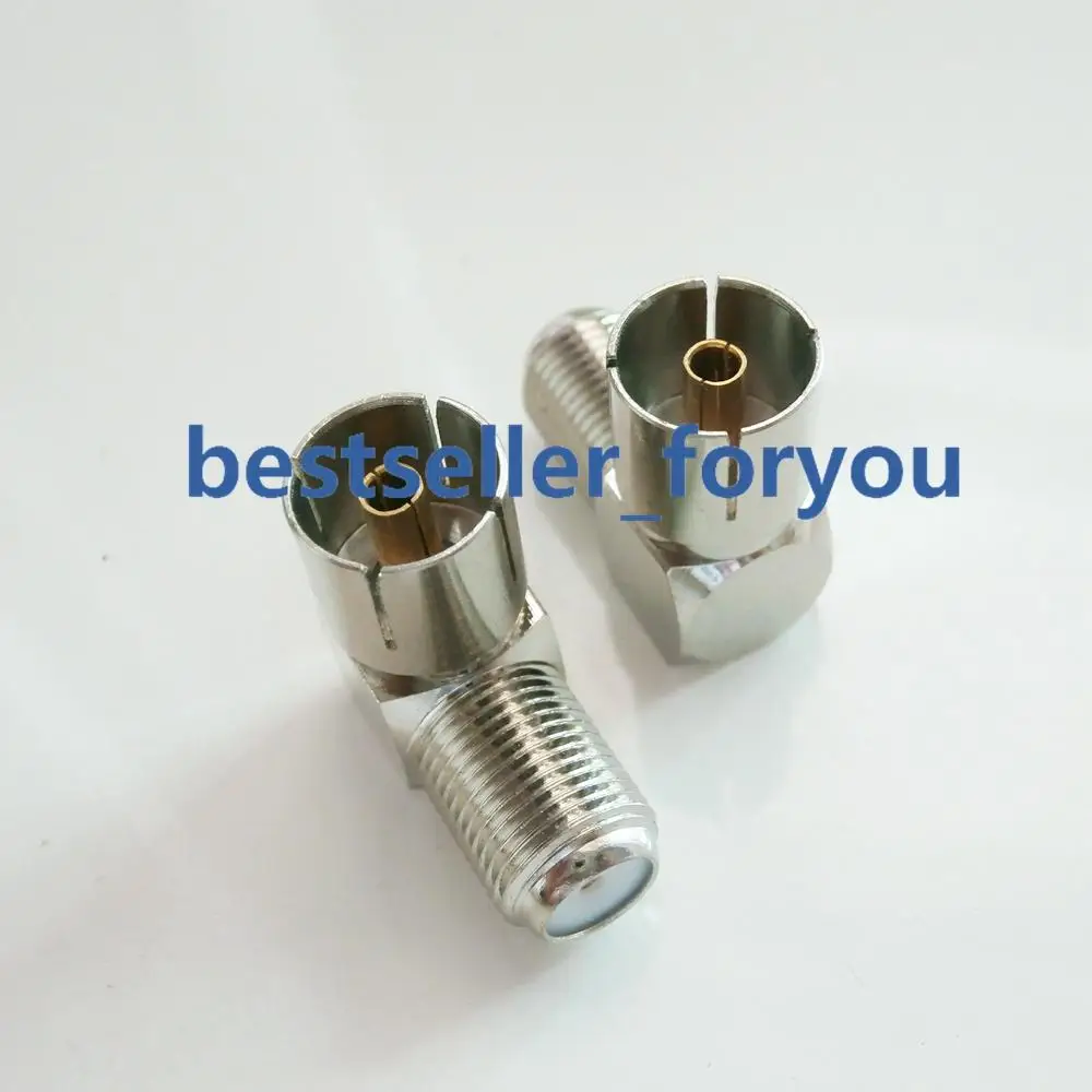 F гнездовой к IEC PAL DVB T ТВ разъем с прямым углом радиочастотного