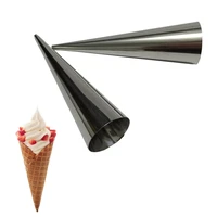1 piece stainless steel spiral baked croissants diy horn tube baking cake mold for cream horns chocolate cones