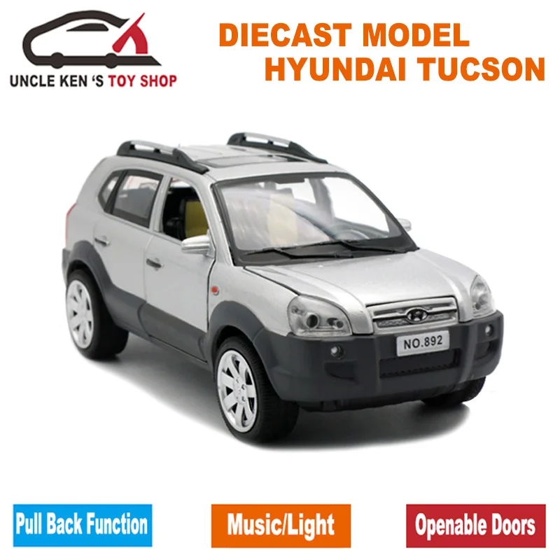 1:24 весы литая под давлением модель Hyundai Tucson автомобиль из сплава 18 см