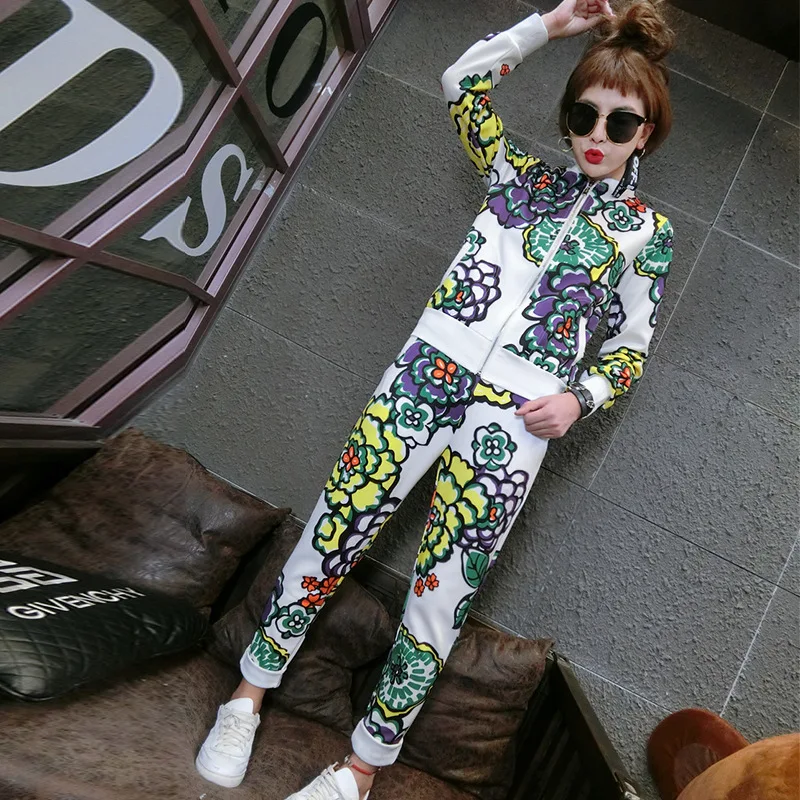 Осенниеспортивные комплекты модные повседневные женские спортивные костюмы 2019