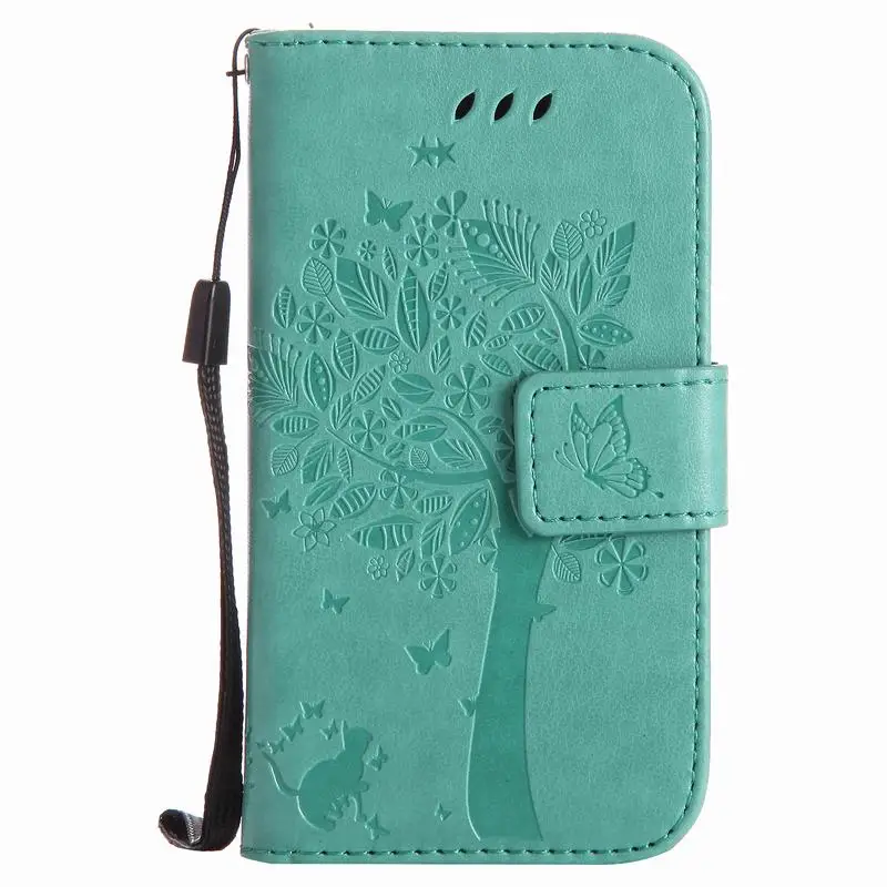Чехол для samsung Galaxy S3 Mini, кожаный кошелек и силиконовый чехол для телефона samsung Galaxy S3 Mini, чехол с кошкой и деревом, флип-чехол