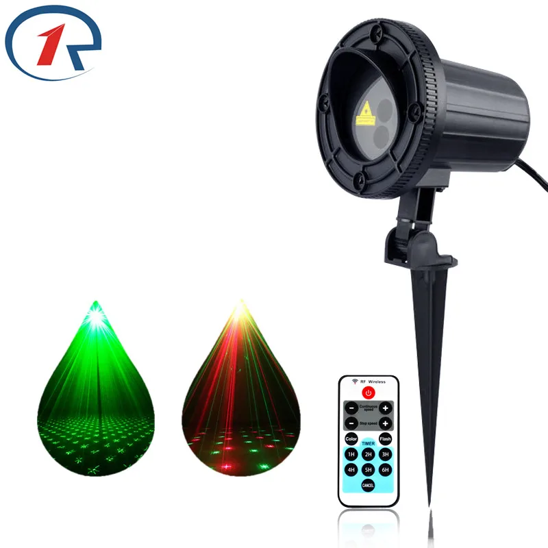 

ZjRight Laser lights IR Remote Red Green Sky star projection Waterproof Garden outdoor decor lamp party bar dj Xmas fairy lights