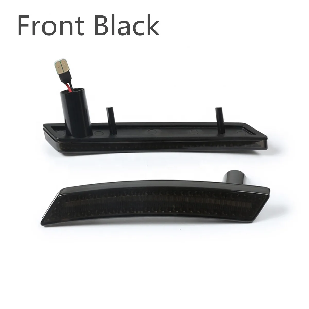 front black Задний/передний светодиодный, боковой, габаритный фонарь боковой ретранслятор лампа указатель поворота светильник светодиодный панельный светильник для Mini Cooper R55 R56 R57 R58 R59 R60 R61 - Испускаемый цвет: front black