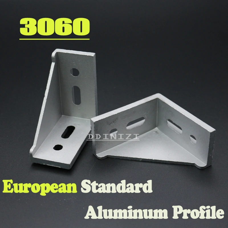 

HOTSale 5pcs 3060 corner fitting angle aluminum L type connector bracket fastener match use 3030 industrial aluminum profile