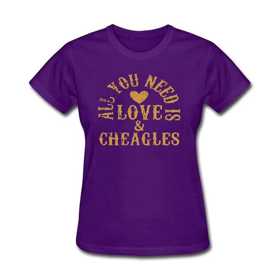 Женская футболка All You Need Is Love и Cheagles футболки Для женщин 100% хлопок красивые