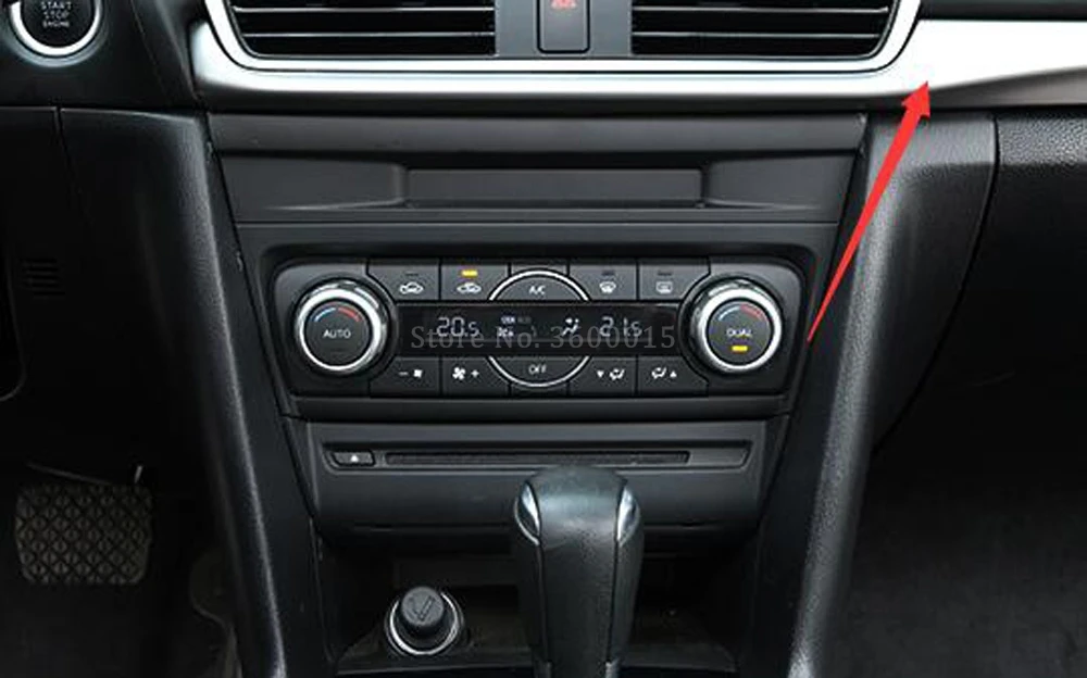 

For Mazda 3 M3 Axela 2017 2018 Accessories Air Vent Outlet Side Middle Control upper ABS Matte Covers Strip Molding Car styling