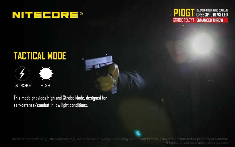Nitecore p10gt Открытый фонарик CREE XP-l Hi V3 светодиодный Макс. 900 люмен луч бросать 286 м тактический фонарь+ аккумулятор+ зарядное устройство