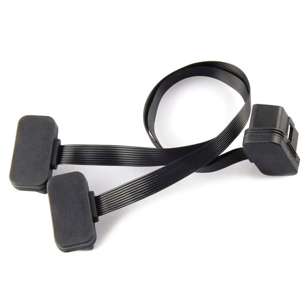 10 шт./компл. OBD 2 OBDII OBD2 16Pin Штекерный плоский + тонкий As Noodle ELM327 диагностический