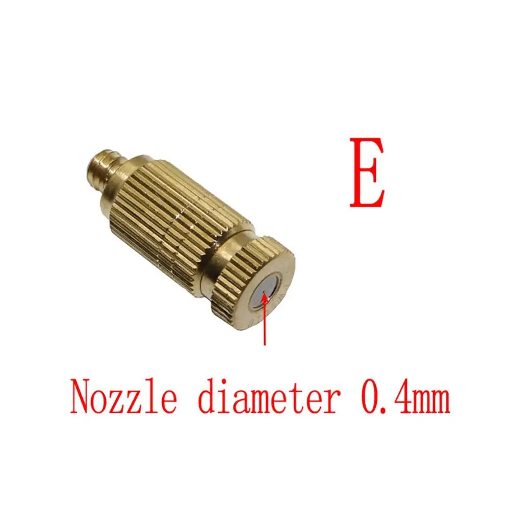 0.4mm 50 шт. 0,1-0,7 мм распылители для охлаждения тумана 3/16 наружная резьба промышленный увлажнитель сопла для орошения сада охладитель фитинг - Цвет: 0.4mm
