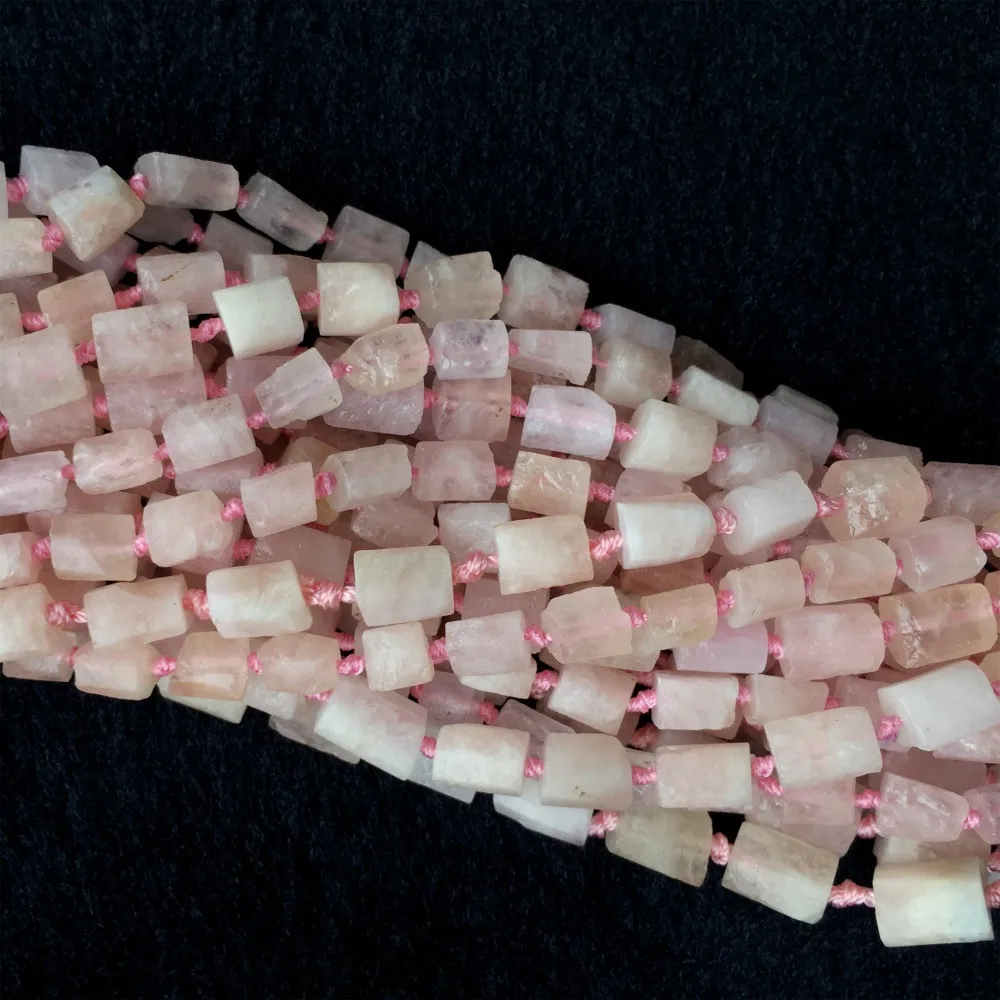 

Natural Raw Mineral Orange Pink Beryl Morganite Nugget Free Form Loose Rough Matte Faceted Necklace Bracelet Jewelry Beads 05970