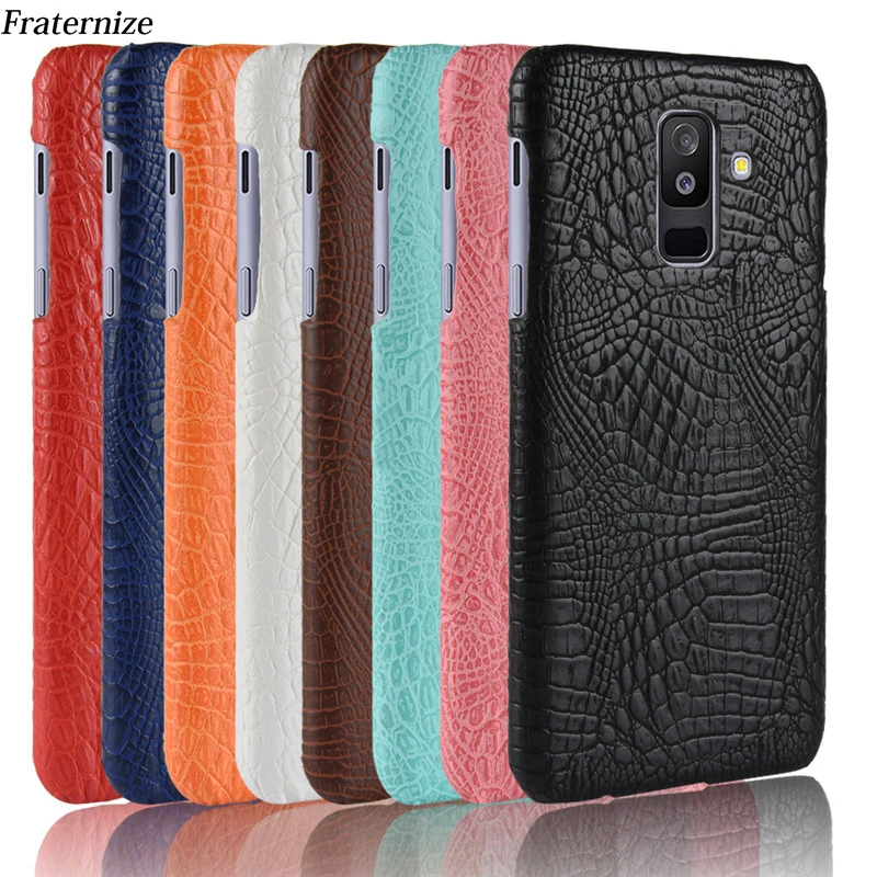 Роскошный винтажный кожаный чехол с крокодиловым узором для Samsung Gaxaly A6 Plus J2 Pro 2018