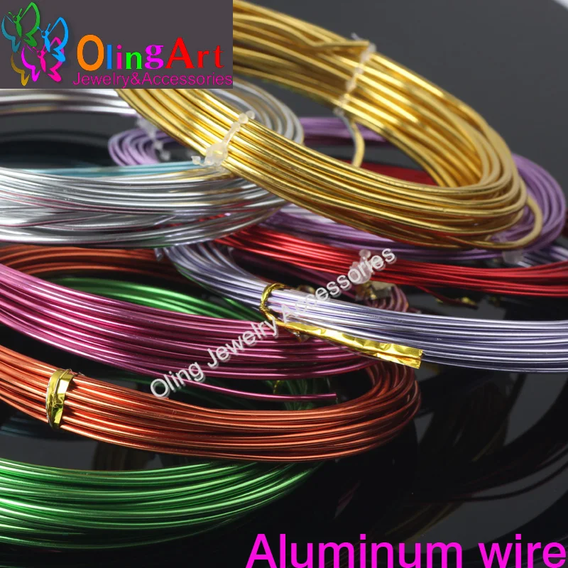 

OlingArt 5M Roll 3.0mm Aluminum Wire soft DIY craft versatile painted metal earrings choker necklace jewelry making 2019 New