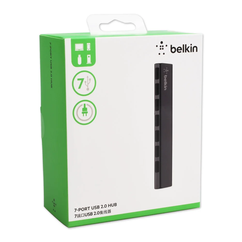Belkin оригинальный USB2.0 7 Prot Ultra Slim Desktop концентратор для MacBook Pro Ultrabook внешний жесткий