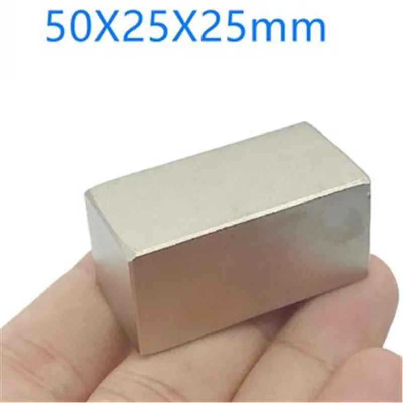 Сильный магнит Zion N35 1 шт. 50x25x25 мм супер неодимовый Блок редкоземельный 50*25*25