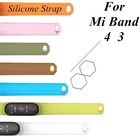 Ремешок силиконовый для xiaomi Mi Band 4 3, спортивный браслет для смарт-часов xiaomi Mi band 4 3