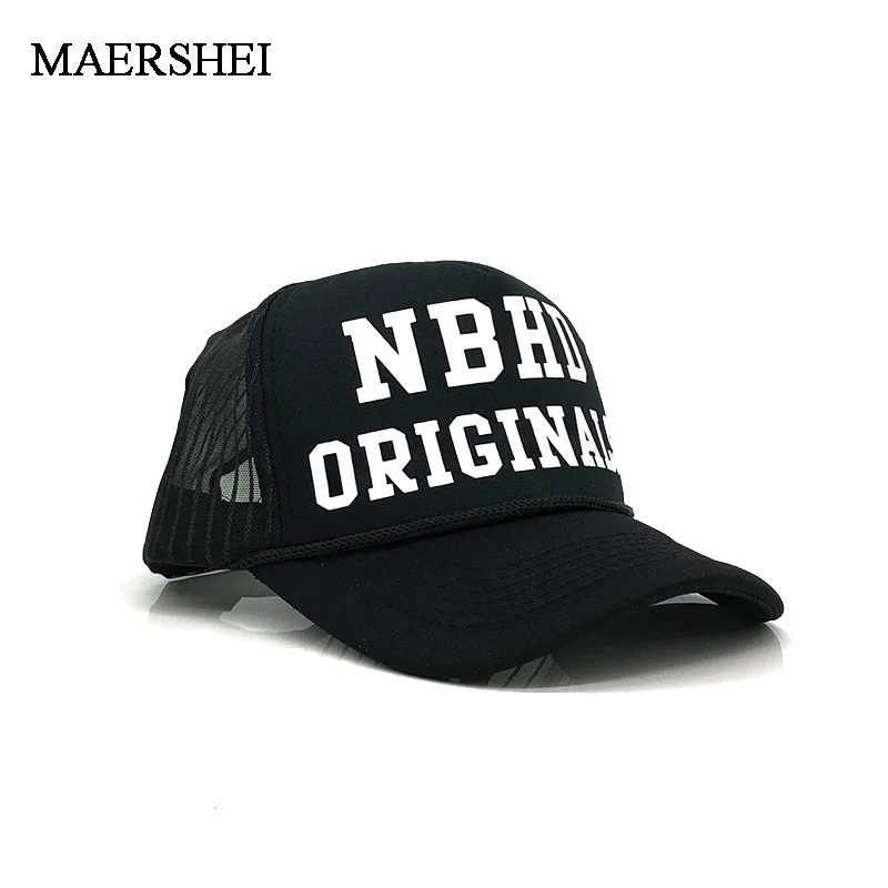

MAERSHEI Men's Snapback Hats Summer Breathable Mesh Baseball Cap Women Fashion Letters Hip Hop Bones Unisex Solid Color Dad hat