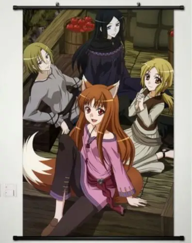 Spice and Wolf Horo домашний декор аниме весь плакат прокрутка стены Косплей Новый 109|cosplay