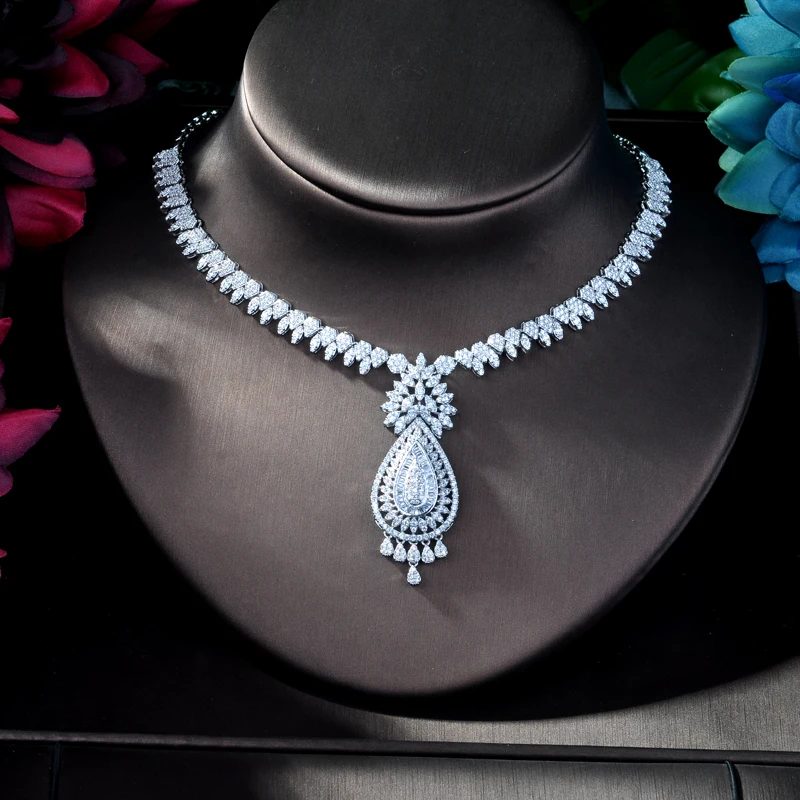 Роскошные блестящие ювелирные наборы HIBRIDE с фианитами Дубай 2019 женские свадебные