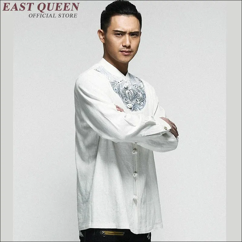 Традиционная китайская одежда для мужчин Брюс мужская Футболка в восточном