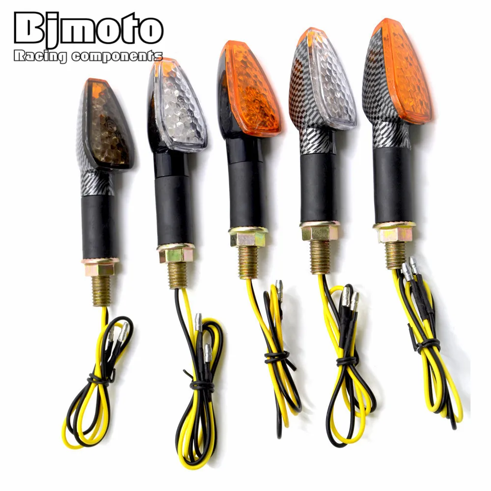bjmoto2 pcs/ Pair Motorcycle LED Turn Signal Light High Quality Indicator Color Amber Blinker Lights Tourner les lumieres |